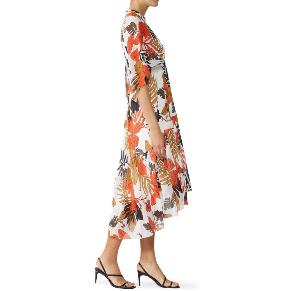Fuzzi Leaf Print Tulle Dress | Sz M - Picture 3 of 5